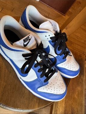 Nike Low-Top Sneakers in White, Blue and Black
